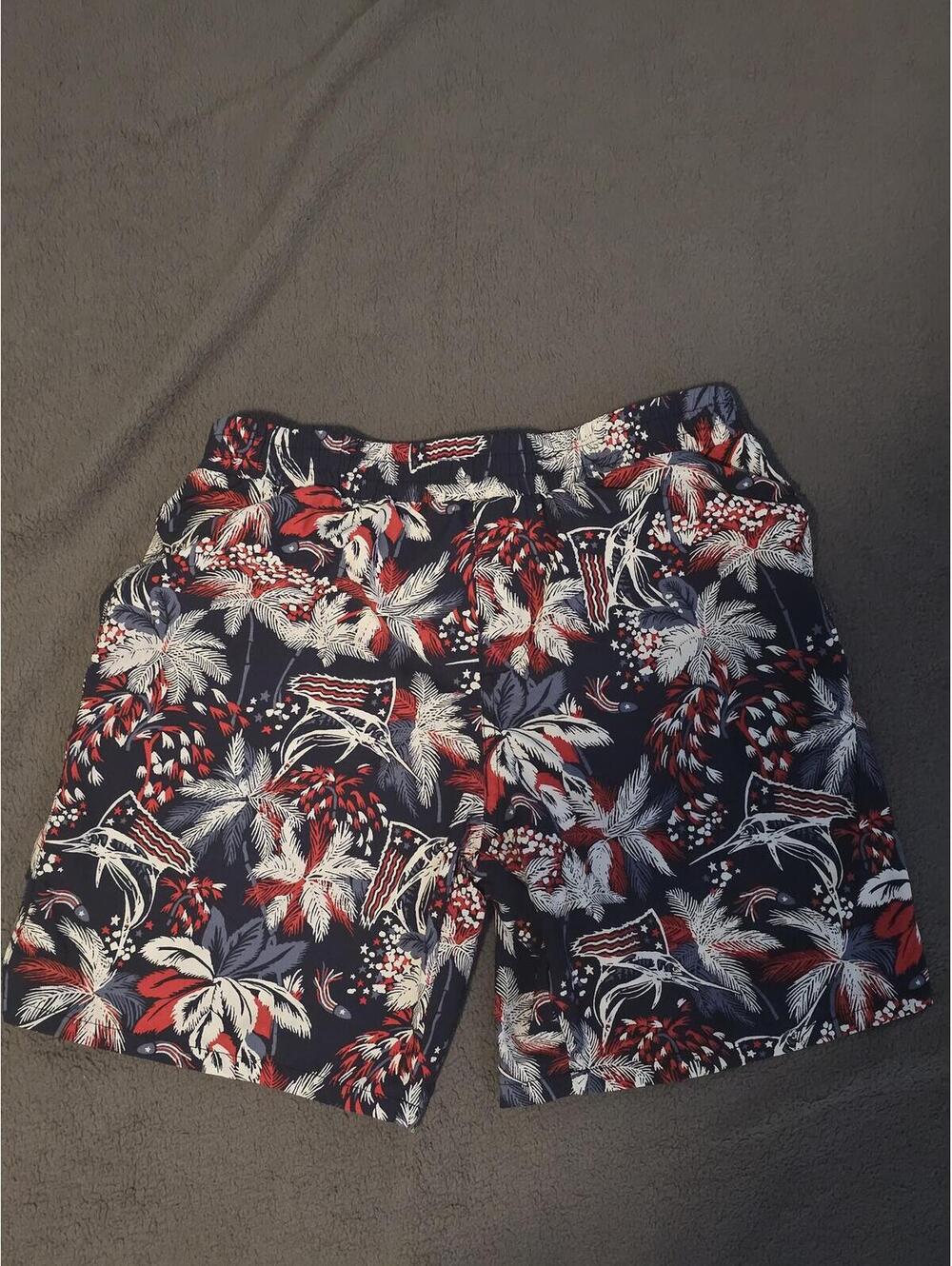 Columbia Boys Tropical Print Swim Trunks Shorts Size L (14/16)